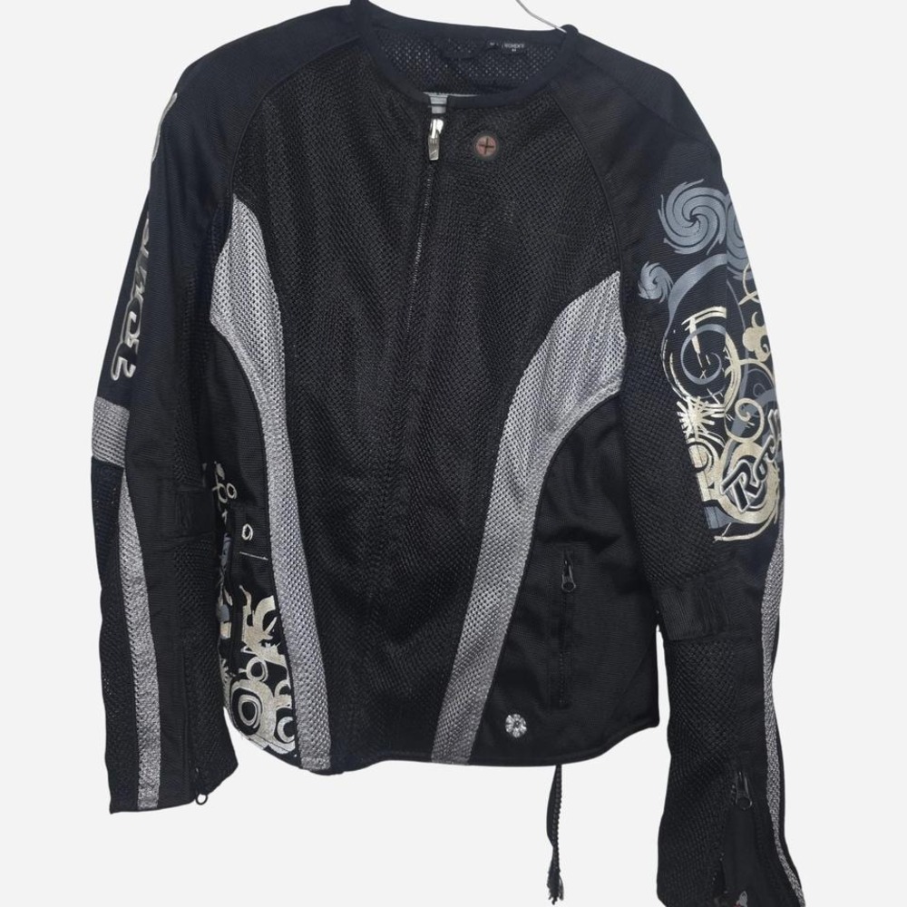 Joe Rocket‎ black motorcycle jacket with grey accents and mesh design. Size: M